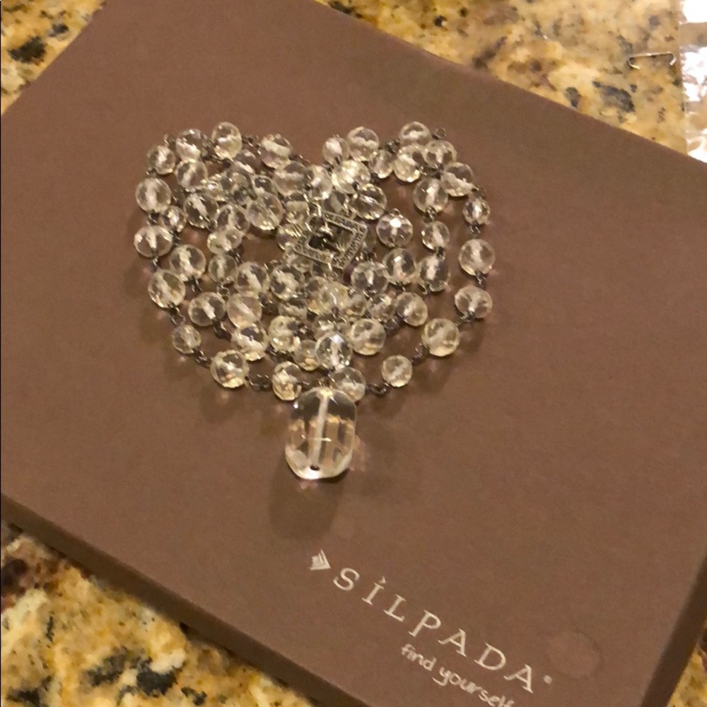 Silpada Faceted Glass & Sterling Silver Y-Ne…